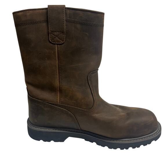 Wolverine Brown Leather Pull-On Work Boots Men’s 13 EW W10682 - Picture 10 of 16